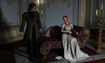 Картинка 3д+графика люди+ people фон взгляд девушка