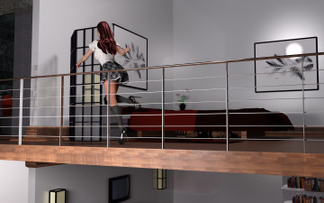 Картинка 3д+графика люди+ people фон взгляд девушка