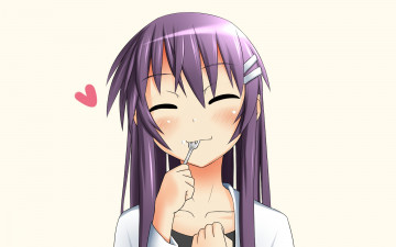 Картинка аниме hanbun+no+tsuki+ga+noboru+sora фон взгляд девушка