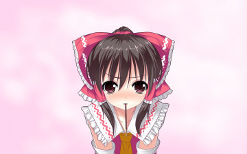 Картинка аниме touhou девушка фон взгляд