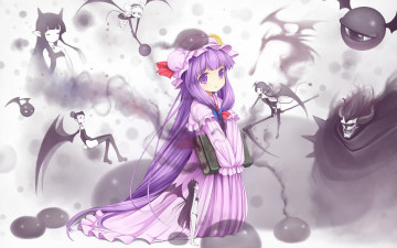 Картинка аниме touhou фон взгляд девушка
