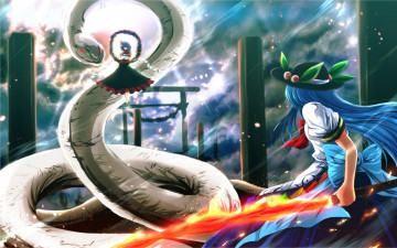 Картинка аниме touhou фон взгляд девушка