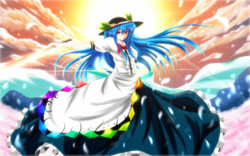 Картинка аниме touhou взгляд фон девушка