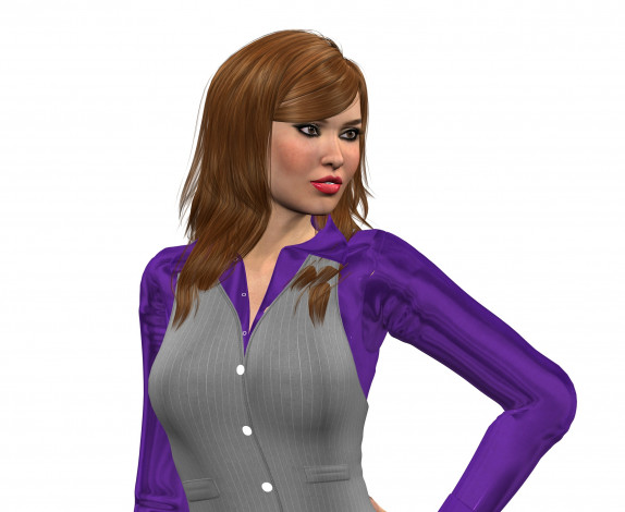 Обои картинки фото 3д графика, люди , people, девушка, взгляд, фон