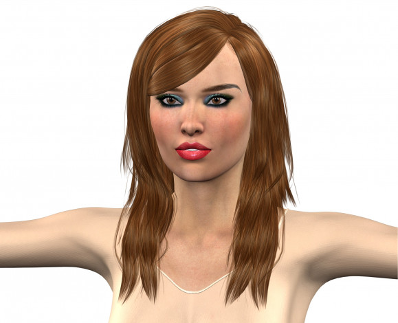 Обои картинки фото 3д графика, портрет , portraits, девушка, взгляд, фон