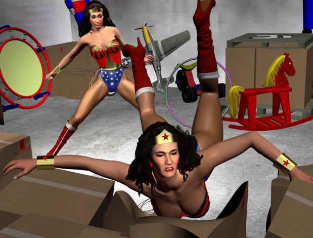 Обои картинки фото 3д графика, фантазия , fantasy, фон, драка, взгляд, девушки