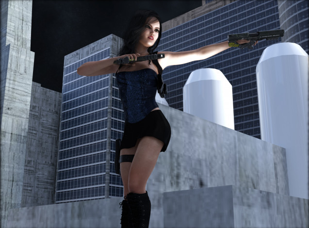 Обои картинки фото 3д графика, люди , people, девушка, взгляд, фон