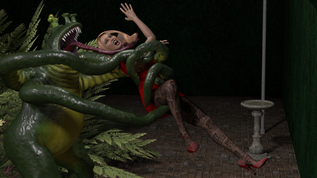 Обои картинки фото 3д графика, фантазия , fantasy, цветок, фон, взгляд, девушка