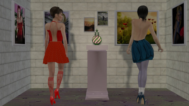 Обои картинки фото 3д графика, люди , people, фон, взгляд, девушки