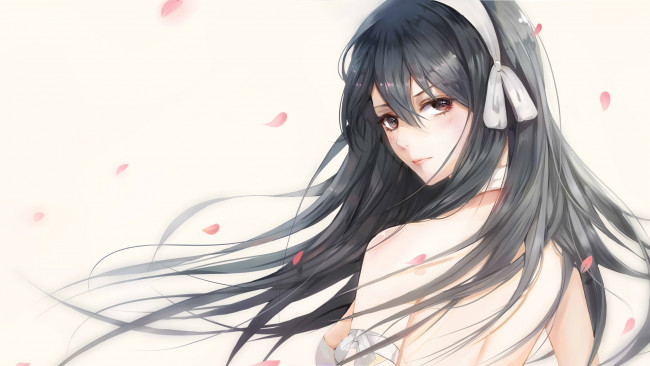 Обои картинки фото аниме, fairy tail, фон, взгляд, девушка