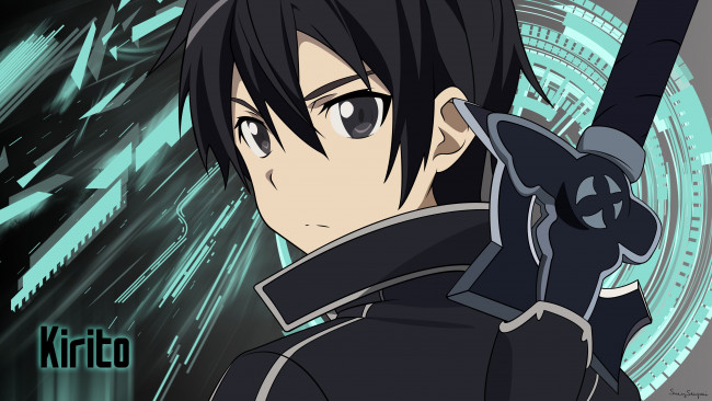 Обои картинки фото аниме, sword art online, kirigaya, kazuto