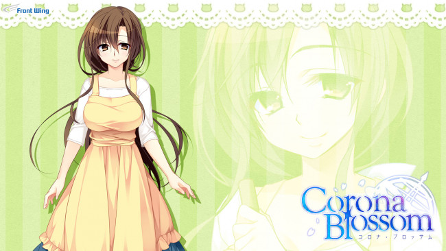 Обои картинки фото corona blossom, аниме, фон, взгляд, девушка