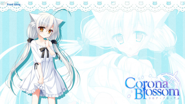 Обои картинки фото corona blossom, аниме, взгляд, фон, девушка