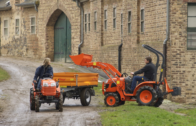 Обои картинки фото техника, фронтальные погрузчики, kubota