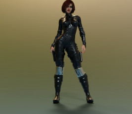 обоя 3д графика, люди , people, девушка, взгляд, фон