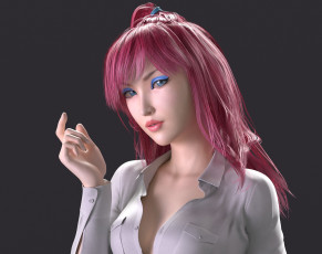 Картинка 3д+графика портрет+ portraits взгляд фон девушка