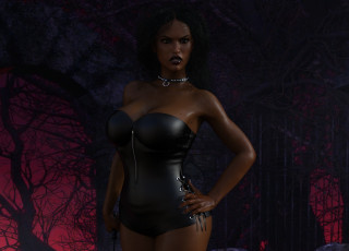 Картинка 3д+графика фантазия+ fantasy взгляд фон девушка