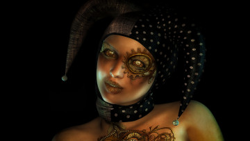 Картинка 3д+графика фантазия+ fantasy девушка фон взгляд