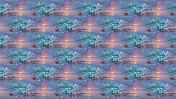 обоя 3д графика, море , sea, море, парусник