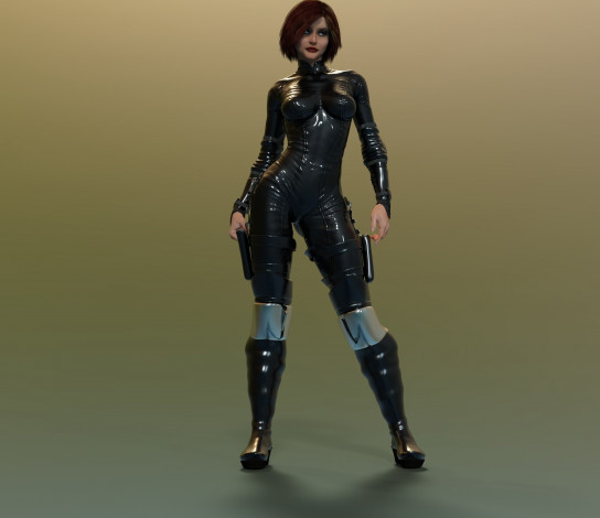 Обои картинки фото 3д графика, люди , people, девушка, взгляд, фон