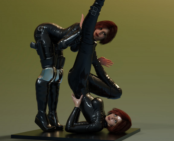 Обои картинки фото 3д графика, люди , people, взгляд, девушки, фон