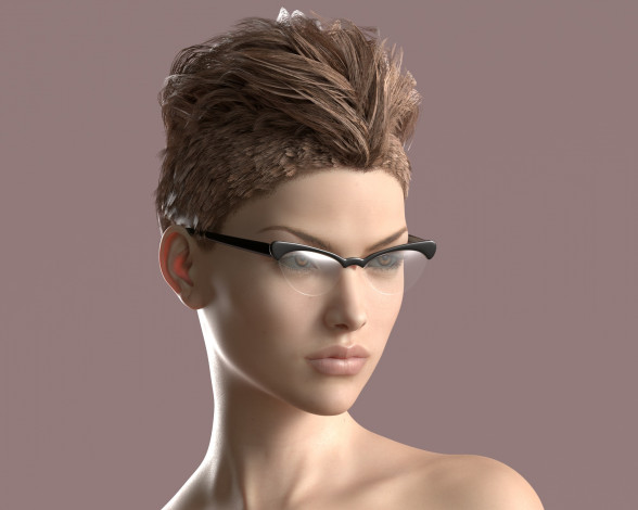 Обои картинки фото 3д графика, портрет , portraits, фон, взгляд, девушка