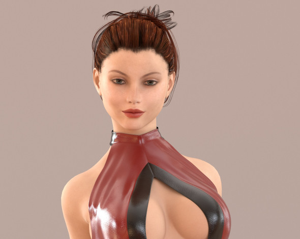 Обои картинки фото 3д графика, портрет , portraits, фон, взгляд, девушка