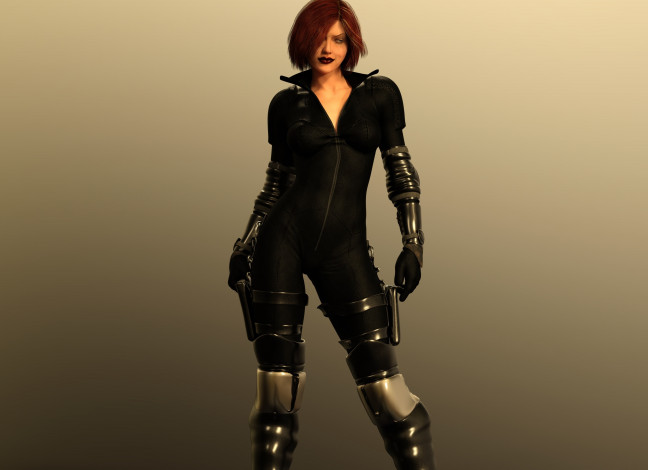 Обои картинки фото 3д графика, люди , people, взгляд, фон, девушка