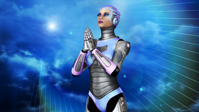 Обои картинки фото 3д графика, фантазия , fantasy, фон, взгляд, девушка