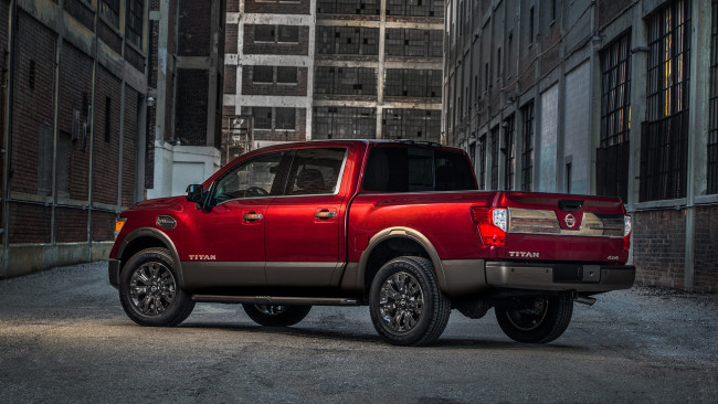 Обои картинки фото nissan titan 2017, автомобили, nissan, datsun, titan, 2017, красный