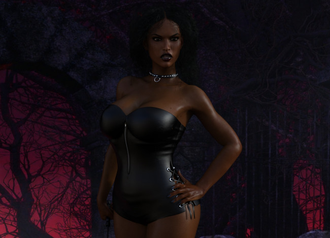 Обои картинки фото 3д графика, фантазия , fantasy, взгляд, фон, девушка