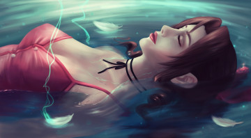 Картинка видео+игры final+fantasy+iv вода фон девушка