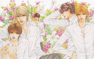 Картинка аниме unknown +другое+ цветы парни