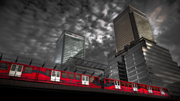 Картинка техника поезда электричка дома город хмурое небо