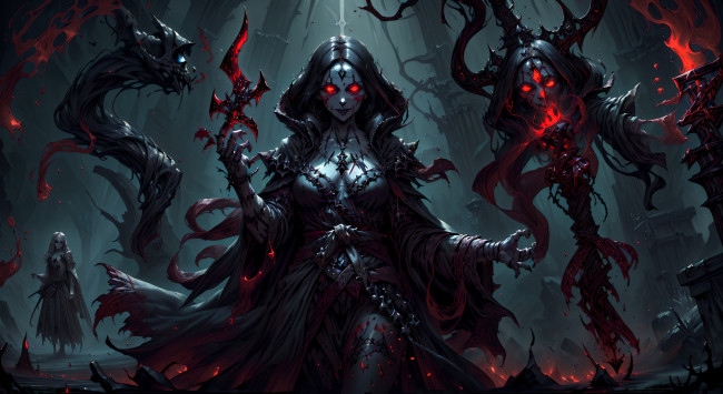 Обои картинки фото фэнтези, нежить, нейросети, графика, нейроарт, ai, art, нейронные, сети, рисунки, нейро, искусство