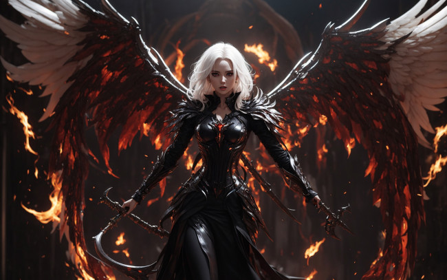 Обои картинки фото фэнтези, ангелы, нейросети, графика, нейроарт, ai, art, нейронные, сети, рисунки, нейро, искусство