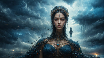 Картинка фэнтези девушки нейросети графика нейроарт ai art нейронные сети рисунки нейро искусство нейрографика graphics neuroart neural networks drawings neuro neurography