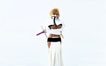 обоя девушки, nonsummerjack, образ, косплей, наряд, костюм, маска, грудь, оружие