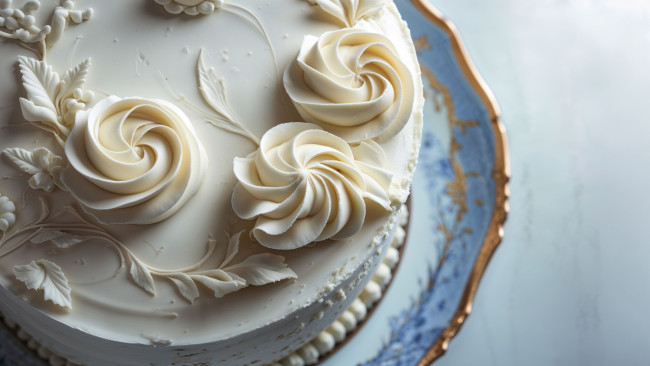 Обои картинки фото еда, торты, кремовый, торт, макро