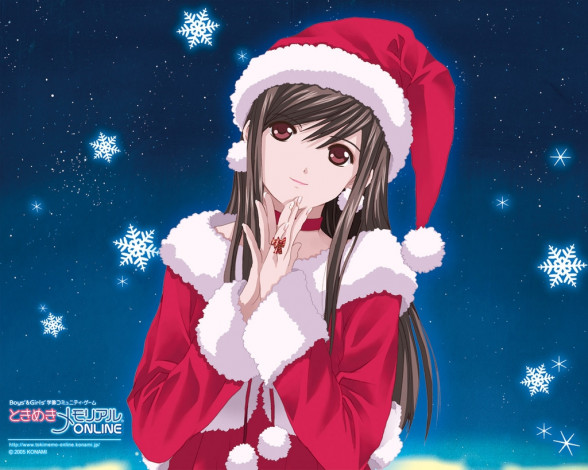 Обои картинки фото аниме, merry, chrismas, winter