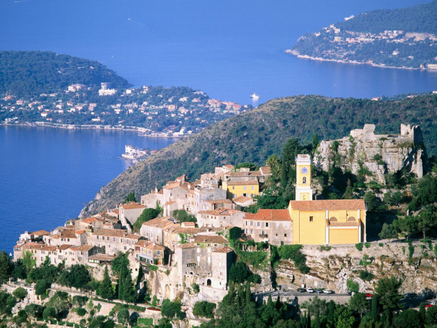 Обои картинки фото eze, and, cap, ferrat, france, города, пейзажи
