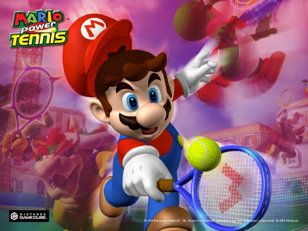 Обои картинки фото mario, power, tennis, видео, игры