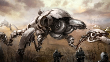 Картинка фэнтези иные миры времена роботы