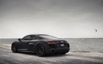 Картинка автомобили audi r8 black море тюнинг матовая ауди