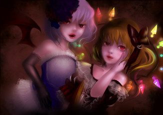 Картинка аниме touhou remilia scarlet flandre