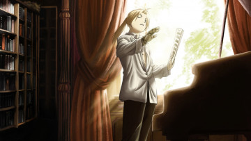 Картинка аниме fullmetal alchemist мальчик