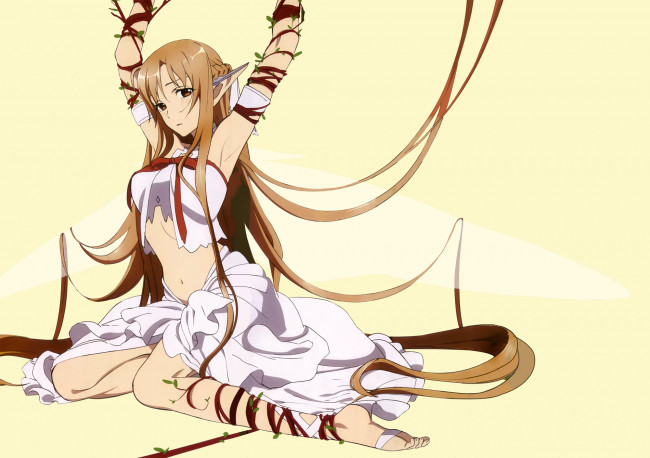 Обои картинки фото аниме, sword, art, online, yuuki, asuna