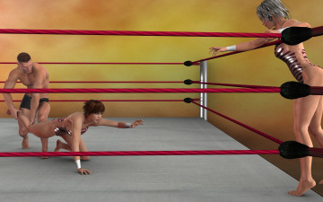 Картинка 3д+графика people+ люди борьба реслинг