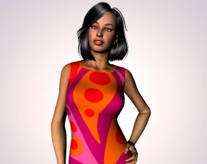 Картинка 3д+графика люди+ people фон взгляд девушка