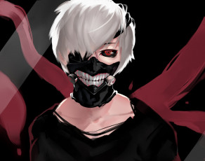 Картинка аниме tokyo+ghoul токийский гуль канеки кен арт